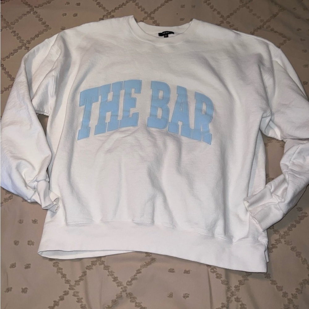 The Bar oversized varsity sweatshirt